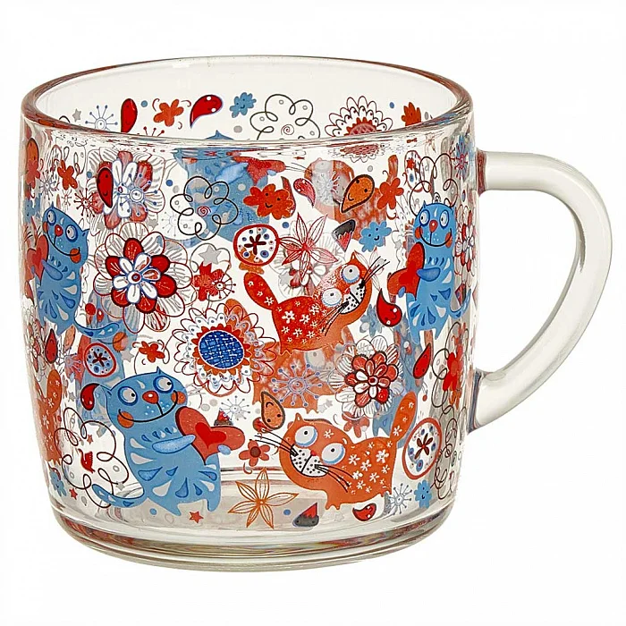 ДЕКОСТЕК Кружка для чая 300 мл (Котики) 2134-Д