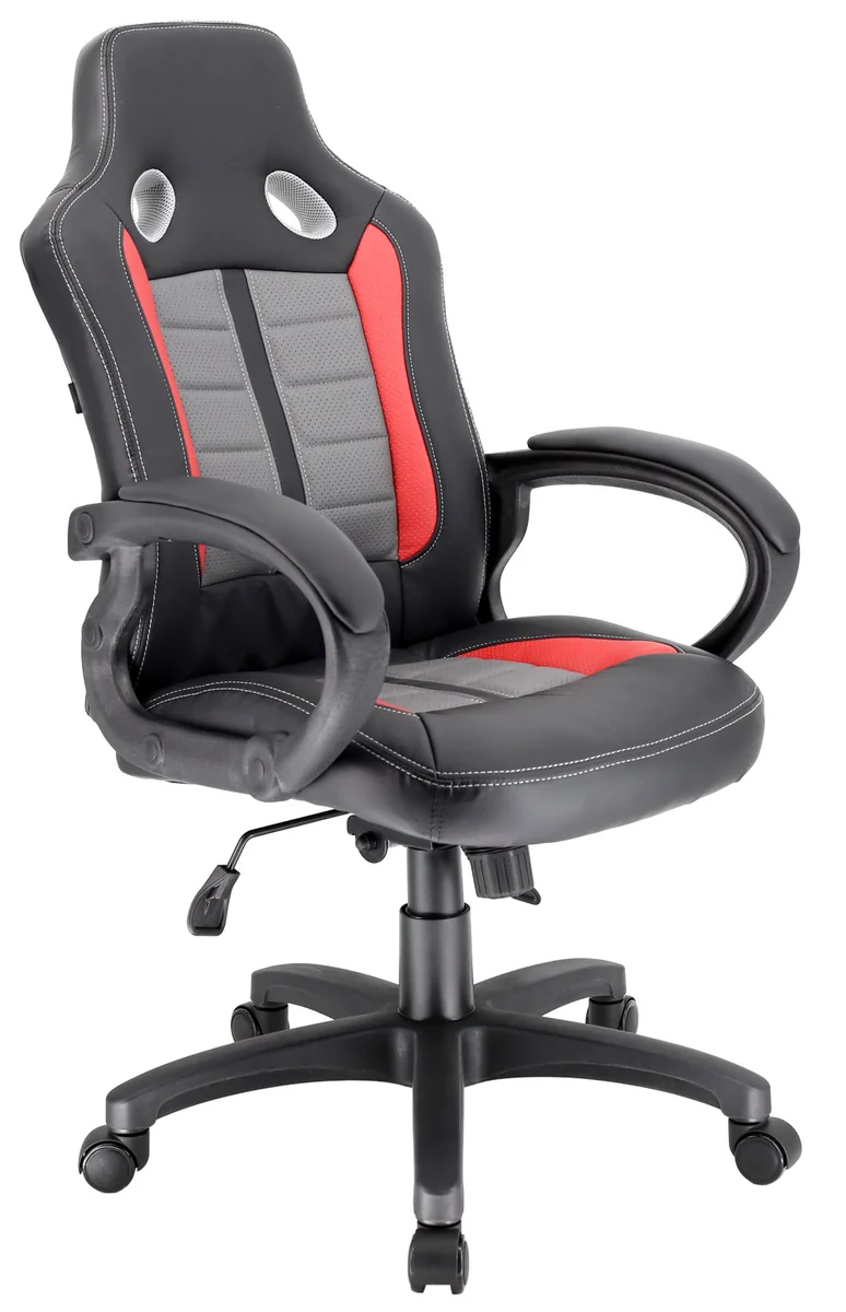 EVERPROF Кресло Forsage TM Экокожа черно/красно/серый EP-321 Forsage