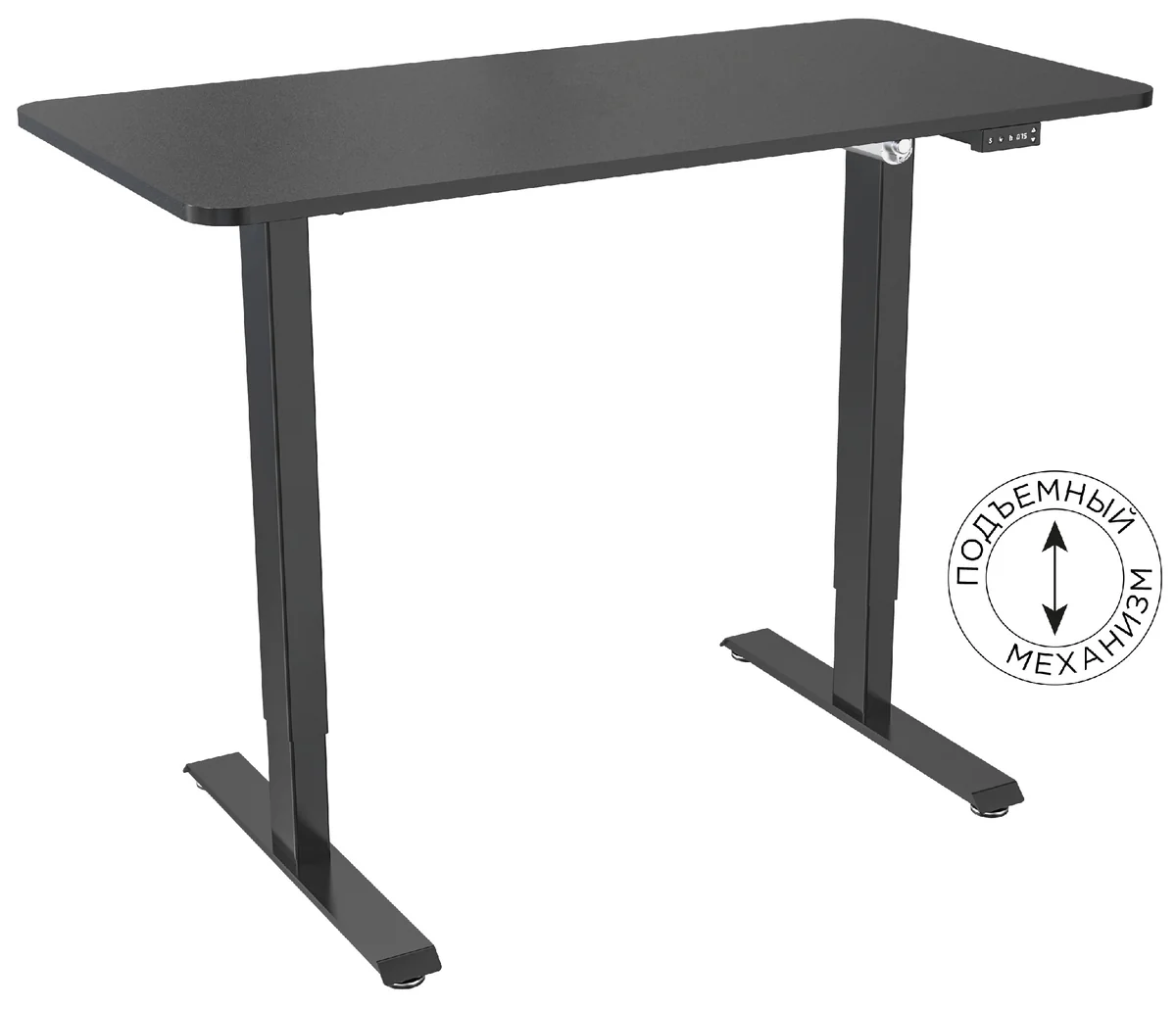 Cactus Стол для компьютера CS-ED-BBK столешница МДФ черный каркас черный