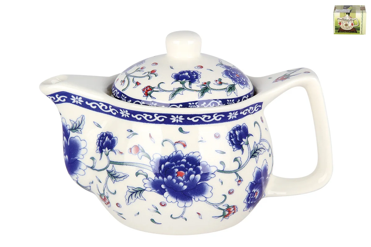 КОРАЛЛ Чайник заварочный 400 мл Синий пион 2536