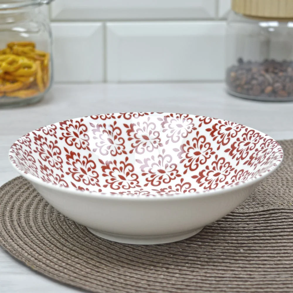 Коралл Салатник 17см. Дамаск бордовый TC13004176 HCS-917