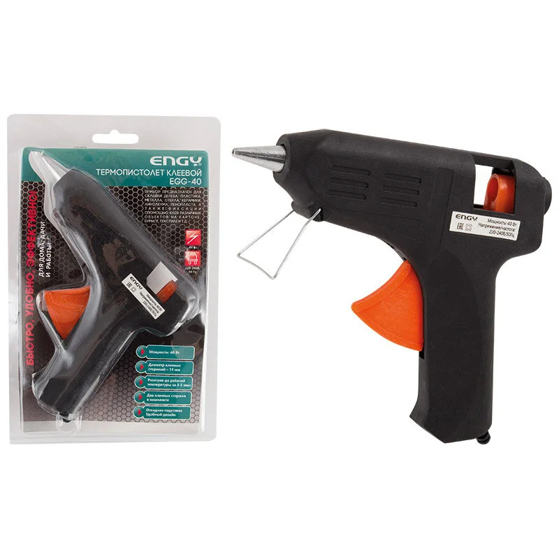 Engy Клеевой пистолет EGG-40, с подставкой, 40 Вт. 357116-SK