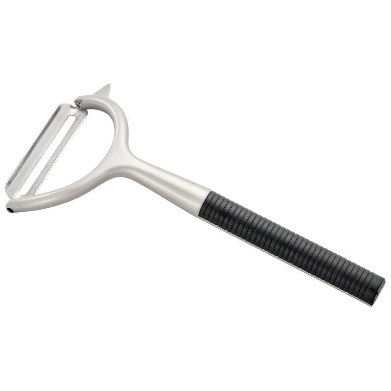 MALLONY Овощечистка ELETTO с гориз. лезв-м, сплав цинка никелированный,ABS пластик (ручка). 004190-SK