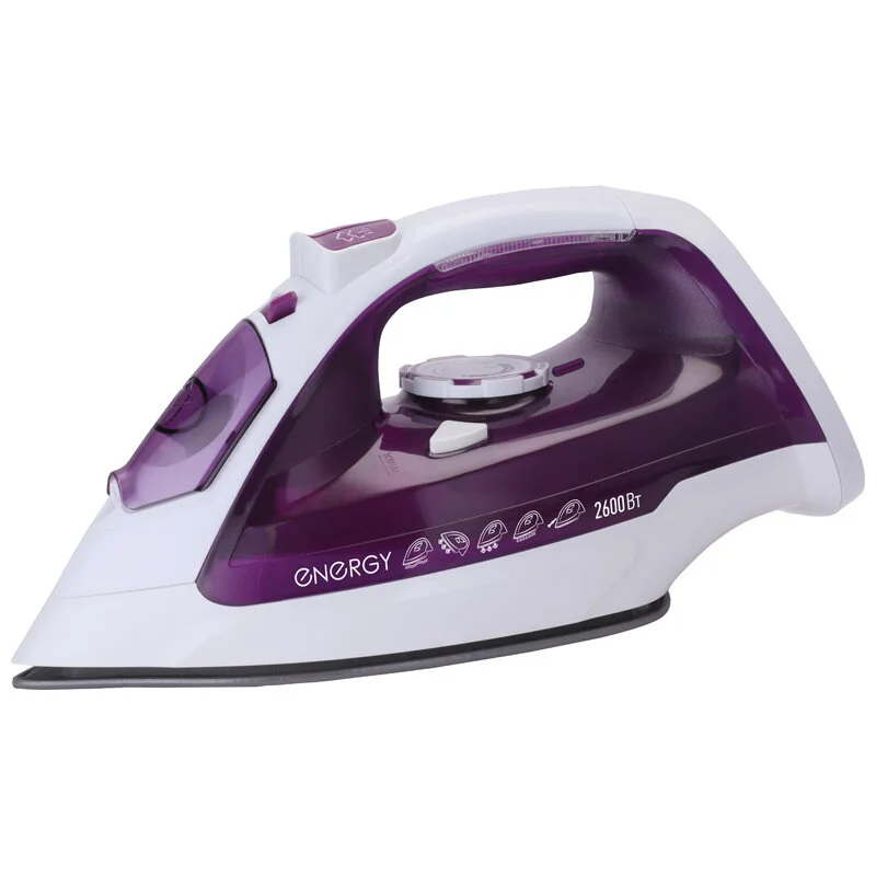 ENERGY Утюг EN-348 бело-фиолетовый (2600Вт, пар, спрей, пар.удар, самооч., керамич. подошва). 270081-SK