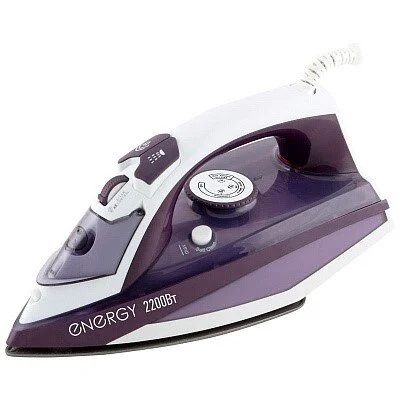 ENERGY Утюг EN-344 фиолетовый (2200Вт, пар, спрей, пар.удар, самооч., тефлоновая подошва). 270076-SK