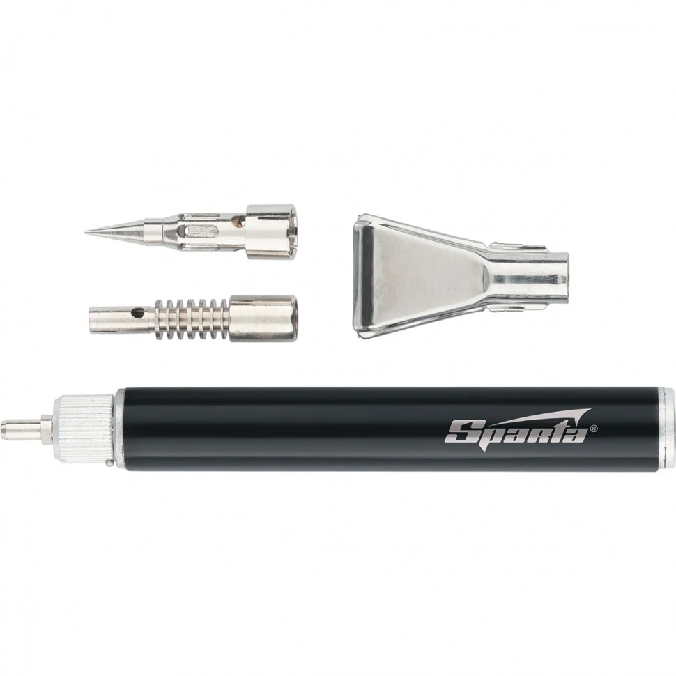 Sparta Горелка газовая, тип Карандаш + 2 насадки для пайки, 200 мм 914185