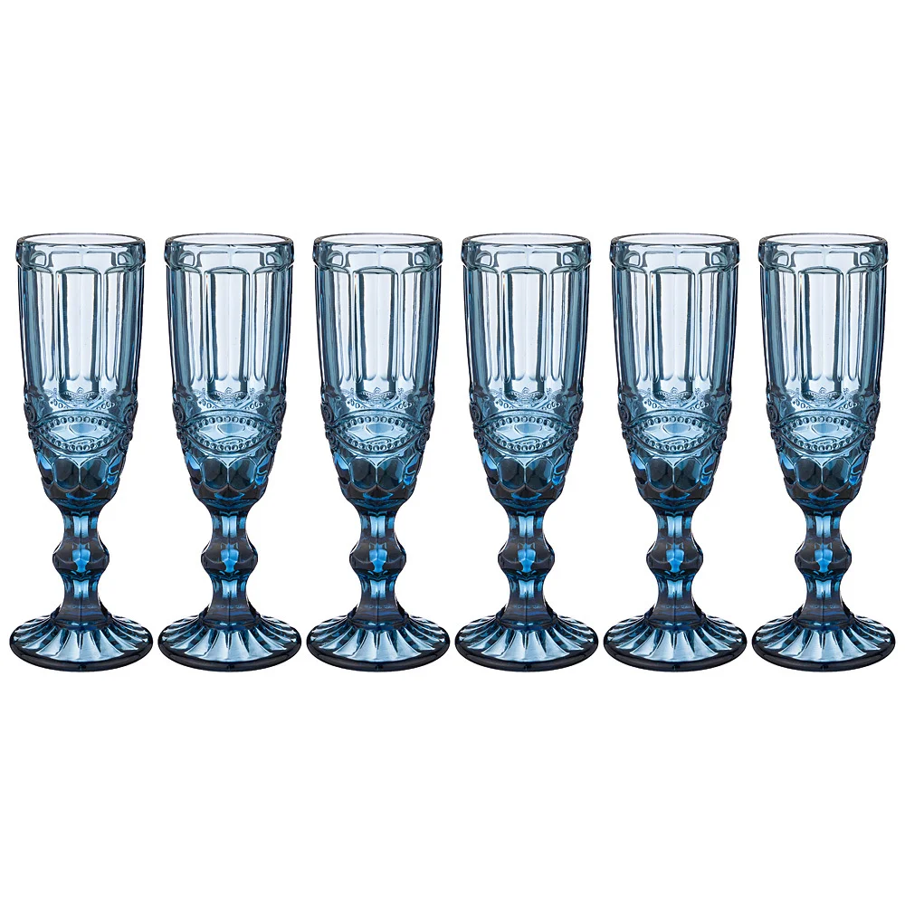 Lefard Набор Бокалов Для Шампанского серпентина Из 6шт. Серия muza Color 150мл. / В=20 См 781-100