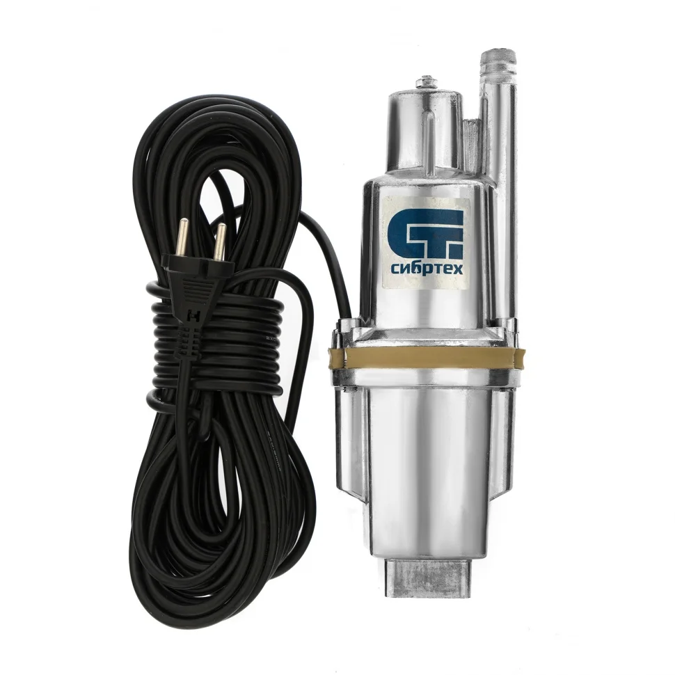 Сибртех Вибрационный насос СВН300-15, верхний забор, 300 Вт, напор 75 м, 1200 л/ч, кабель 15 м 99302