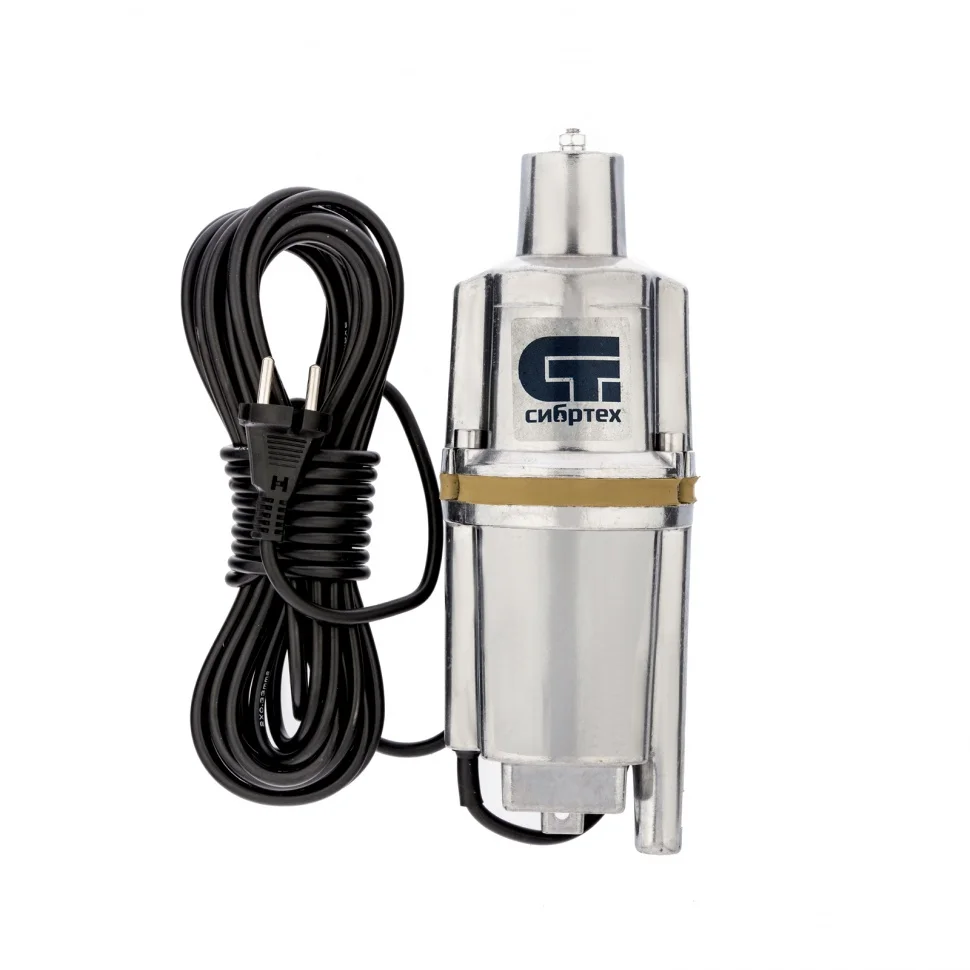 Сибртех Вибрационный насос СВН300Н-10, нижний забор, 300 Вт, напор 75 м, 1200 л/ч, кабель 10 м 99305