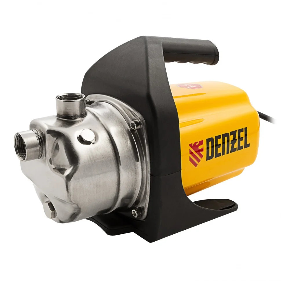 Denzel Садовый поверхностный насос GP 1000Х, 1000 Вт, 3500 л/ч, подъем 44 м, нержавейка 97202