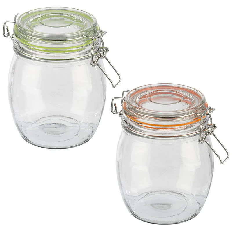 MALLONY Банка стеклянная BRAVO, объем 1000 мл, с бугельным замком 007252-SK