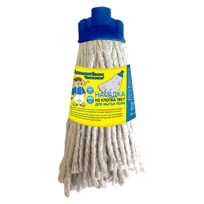 М-ПЛАСТИКА Насадка МАМОНТЕНОК ЧИСТОЛЮБ хлопок 180г. ВЕРЕВКИ 24см. G-180