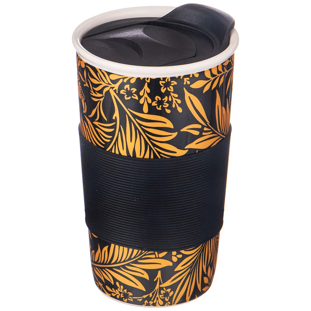 Lefard Кружка Кофемания С Пласт. Крышкой И С Сил Ободком, 450мл 756-351