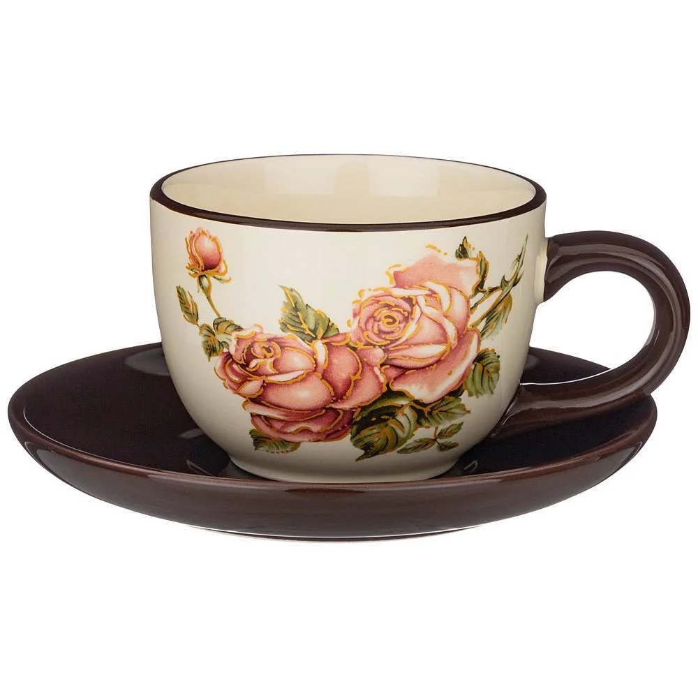 Lefard Чайный Набор На 1 Персону корейская Роза 15*15 См. Высота=7 См. / 220 Мл. 358-1705