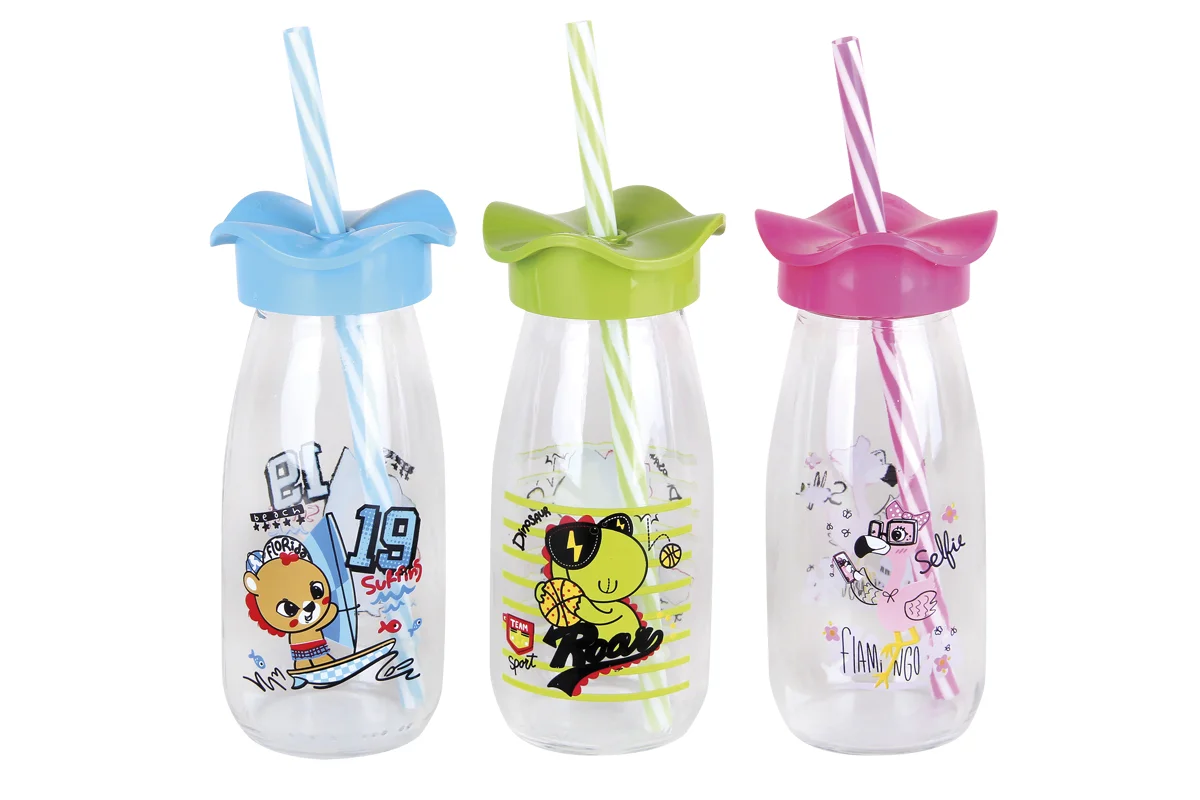 КОРАЛЛ Бутылка для воды Firfir 0,25л.микс 3цв. 182041-C