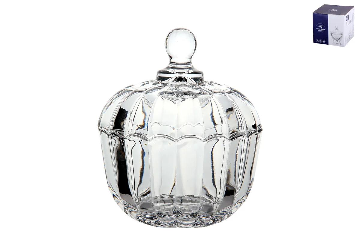 КОРАЛЛ Конфетница d12см. Гранение с кр. TG2030-1