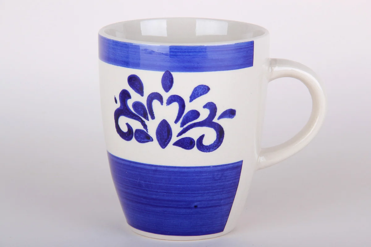 КОРАЛЛ Кружка 360мл. Дамаск синий RX012