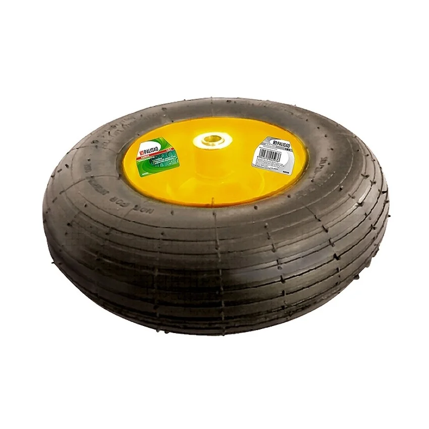 Palisad Колесо пневматическое, 4.00-6, D 325 мм, внутренний подшипник D 16 мм, длина оси 100 мм 68938