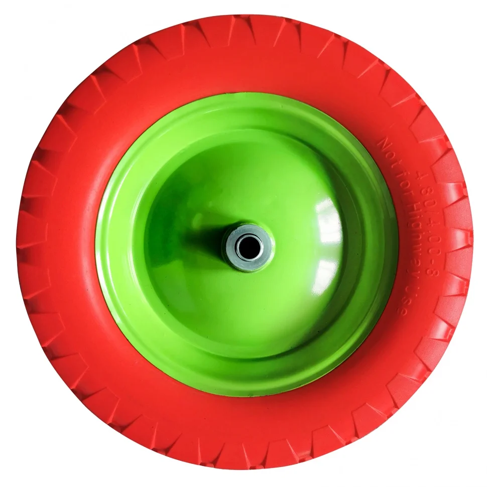 Сибртех Колесо полиуретановое 4.80/4-8, длина оси 90 мм, подшипник 12 мм 689785