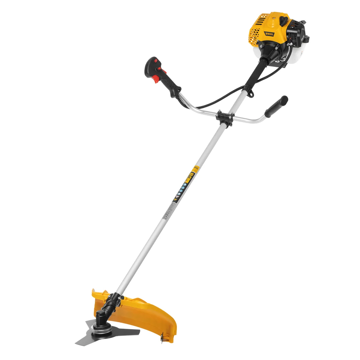 Denzel Триммер бензиновый DTS-33, 33 см3, неразъемная штанга, состоит из 2 частей 962115