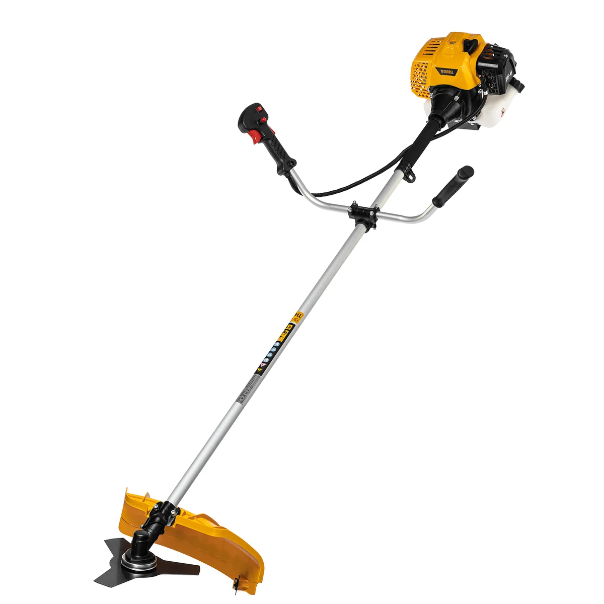 Denzel Триммер бензиновый DTS-43, 43 см3, неразъемная штанга, состоит из 2 частей 962135