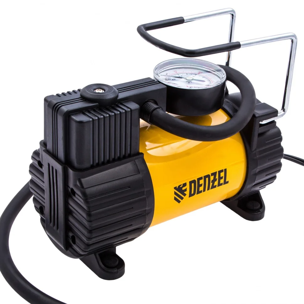 Denzel Компрессор автомобильный AC-37, 12 В, 7 атм, 37 л/мин, автомобильный предохранитель 58055