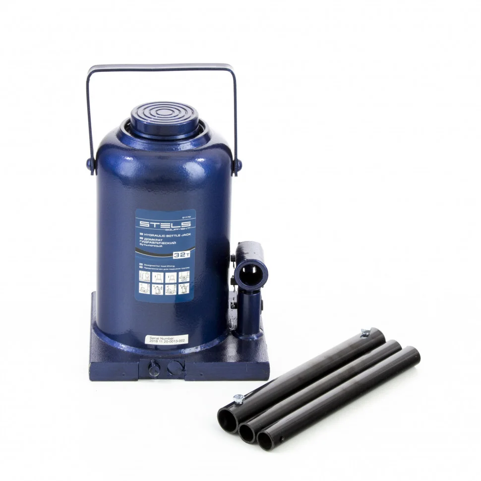 Stels Домкрат гидравлический бутылочный, 32 т, h подъема 260-420 мм 51170