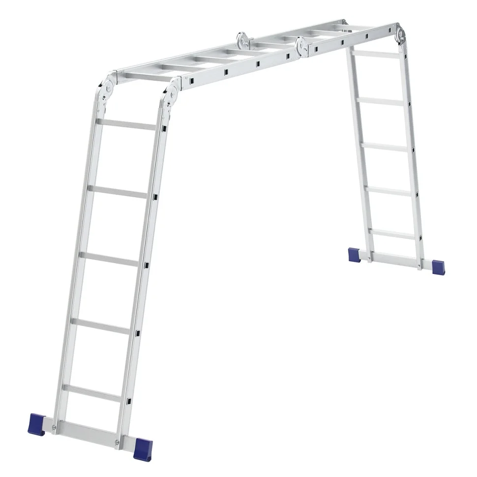 Сибртех Лестница шарнирная алюминиевая 2 х 4 + 2 х 5 97884