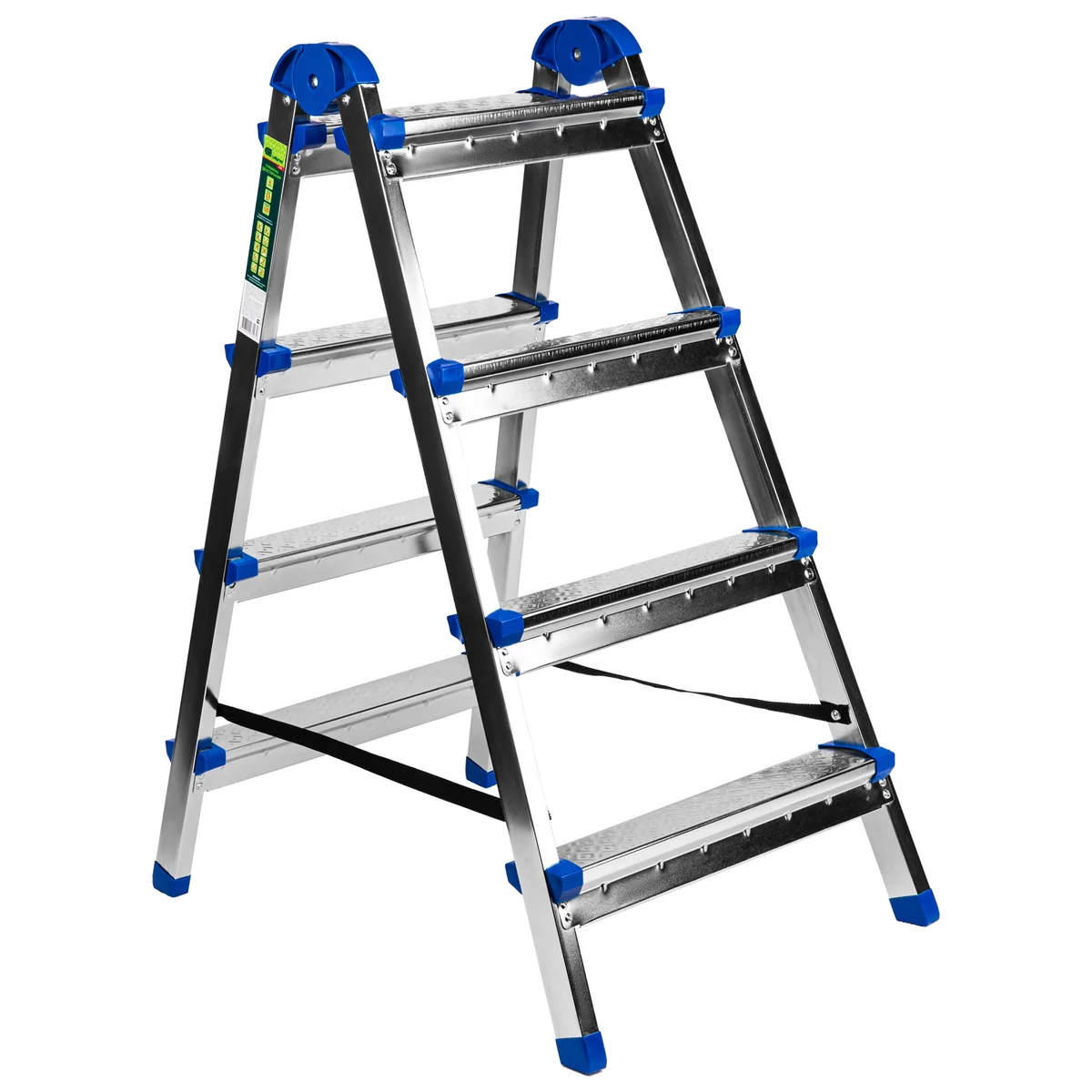 Сибртех Стремянка двухсторонняя 4 ступени, сталь профиль, стальные ступени, Россия 97984