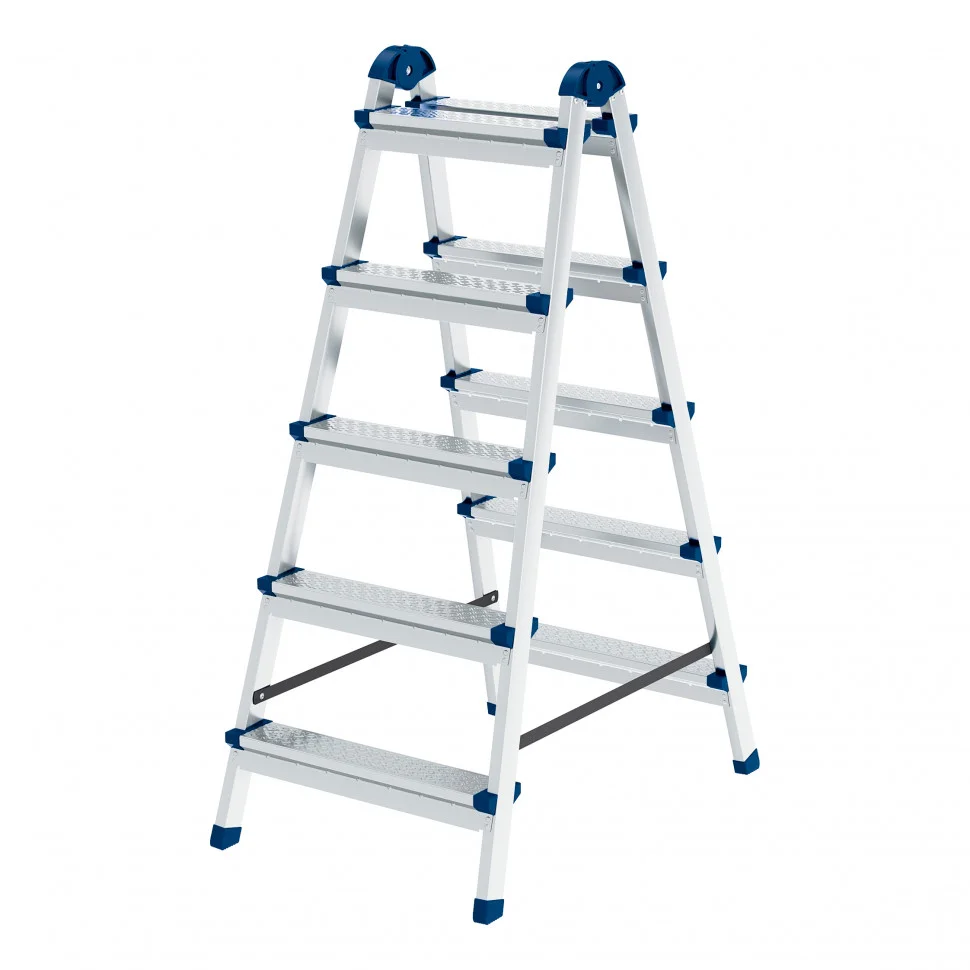 Сибртех Стремянка двухсторонняя 5 ступеней, сталь профиль, стальные ступени, Россия 97985