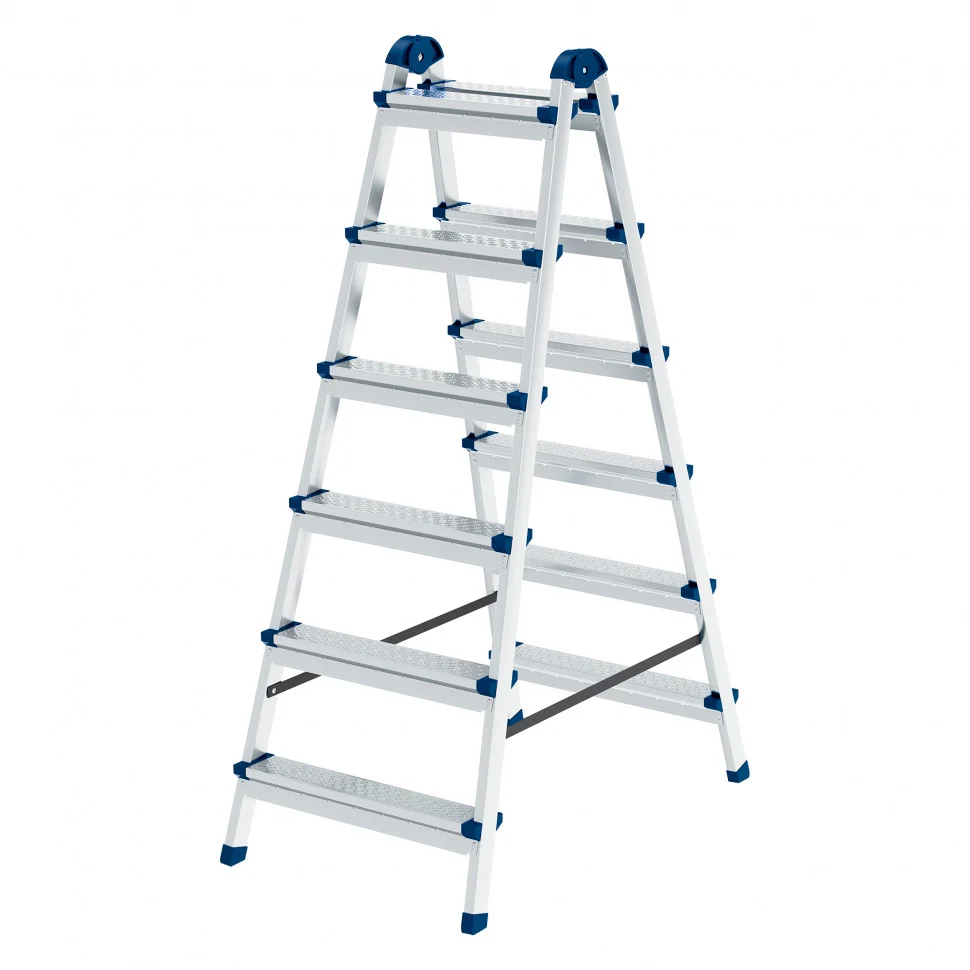 Сибртех Стремянка двухсторонняя 6 ступеней, сталь профиль, стальные ступени, Россия 97986