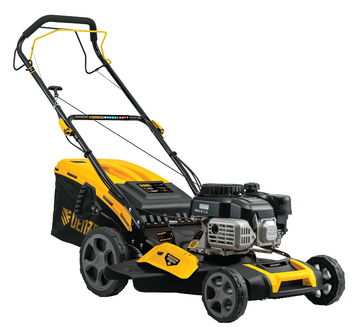 Denzel Газонокосилка бензиновая GLR-460SP-ZS, 149 см3, ширина 46 см, привод, травосборник 65 л 58824