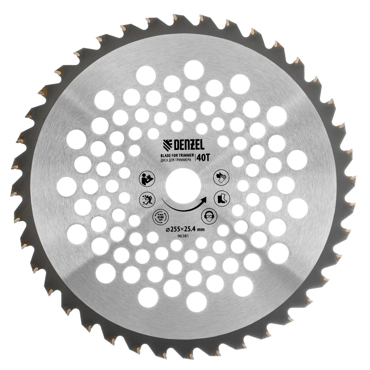 Denzel Диск для триммера , 255 х 25,4 40 зубьев 96381