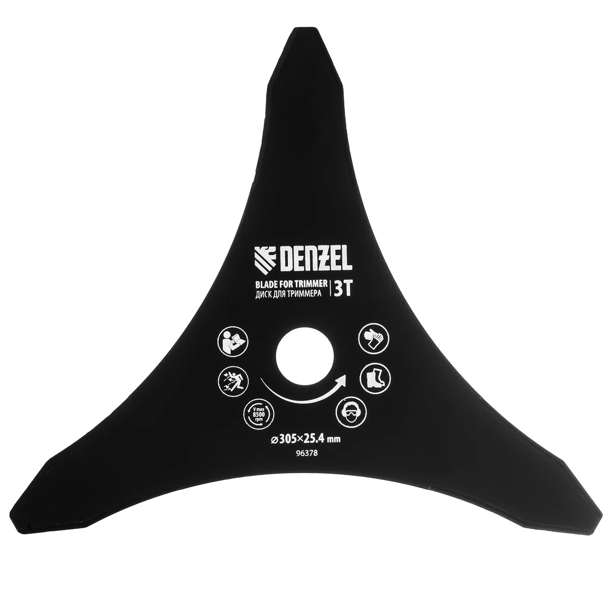 Denzel Диск для триммера , 305 х 25,4 3 лезвия 96378
