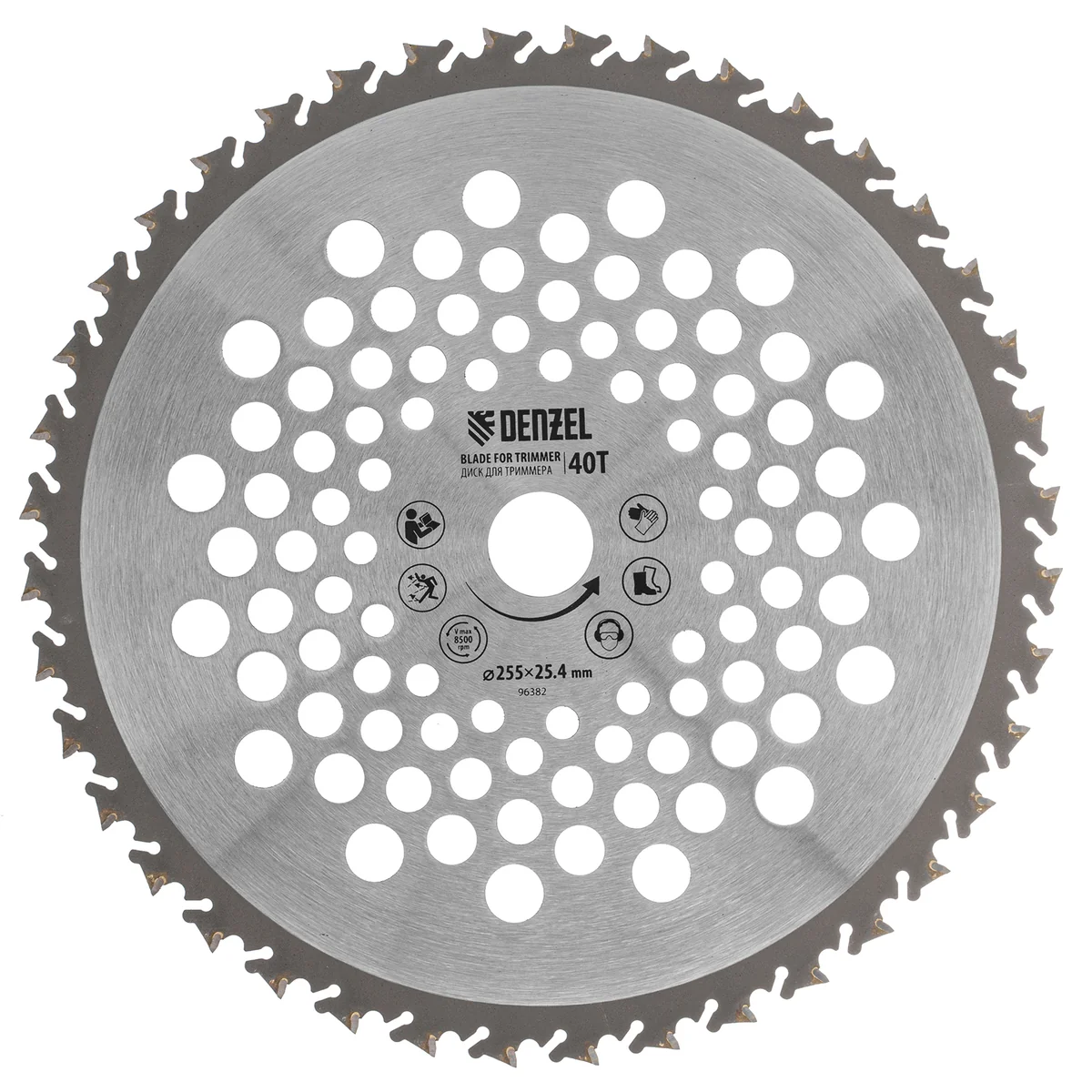 Denzel Диск для триммера , 255 х 25,4 40 зубов, Anti-Kick 96382