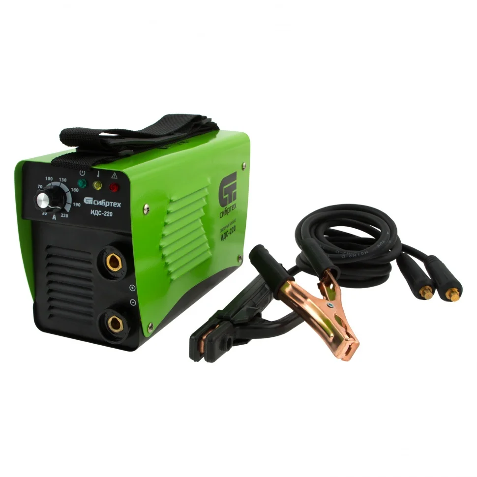 Сибртех Аппарат инверторный дуговой сварки ИДС-220, 220 А, ПВ 80%, диаметр электрода 1.6-5 мм 94377