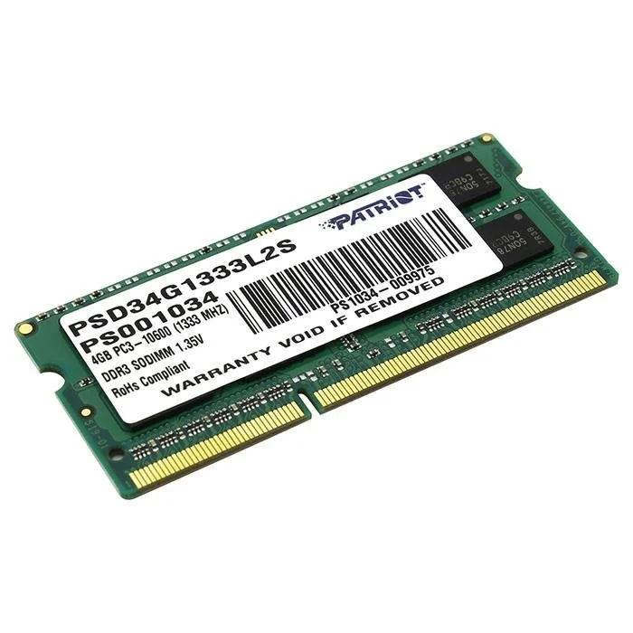 PATRIOT Память для ноутбука DDR3 4Gb 1333MHz PSD34G 352757