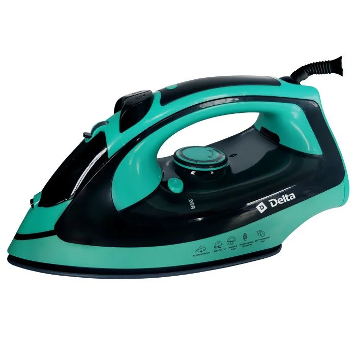 DELTA Утюг 2600W DL 416 черный с зеленым