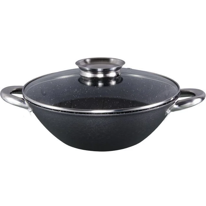 WEBBER Казан Вок 3,6 л. «Черный мрамор» BE 905/28