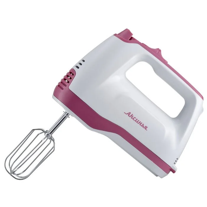 АКСИНЬЯ Миксер 300W КС 401 белый с темно-розовым