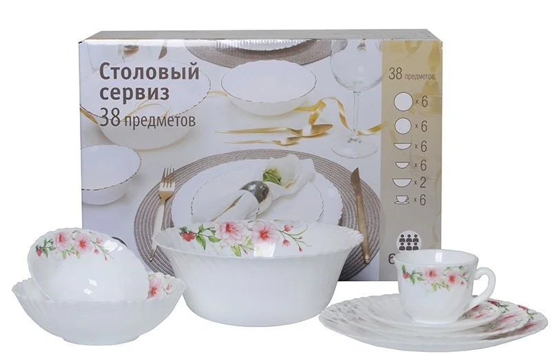 КОРАЛЛ Набор столовый 38 пр. Camelia H06231