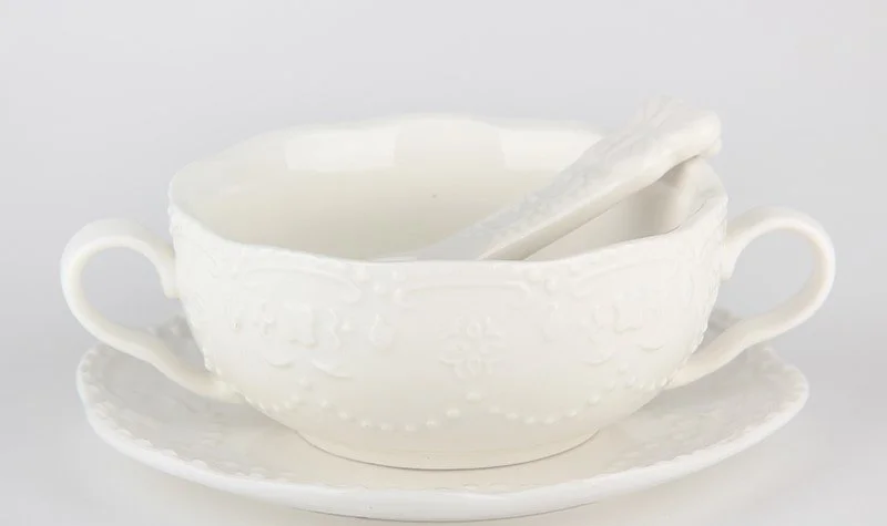 КОРАЛЛ Бульонница 300 мл Бабочка белая HD-267W