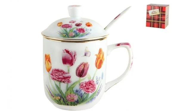 КОРАЛЛ Кружка для заваривания 300мл. Весенний сад E14-070406