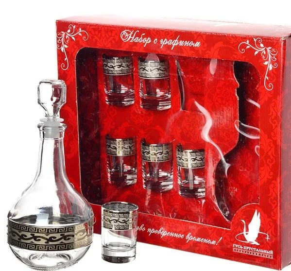 ГУСЬ ХРУСТАЛЬНЫЙ Набор для водки Версаче (7пр.) GE08-500/837