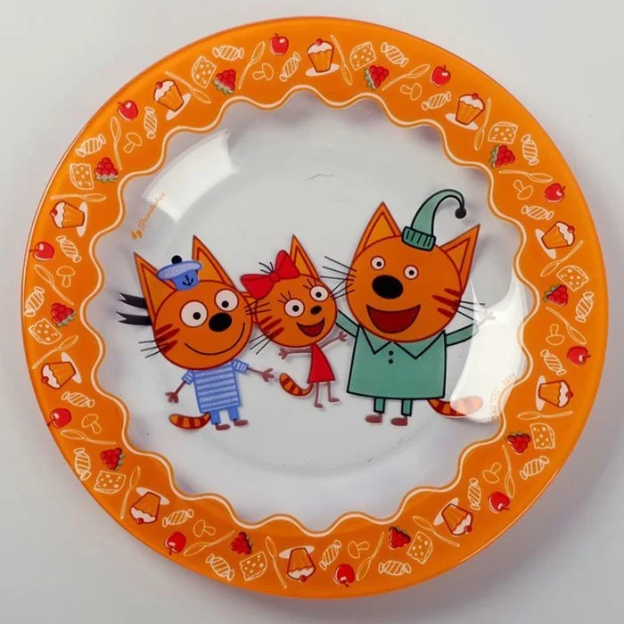 PASABAHCE Набор посуды д/завтрака 3 пр. ТРИ КОТА - КЕКСЫ 95827 BD10