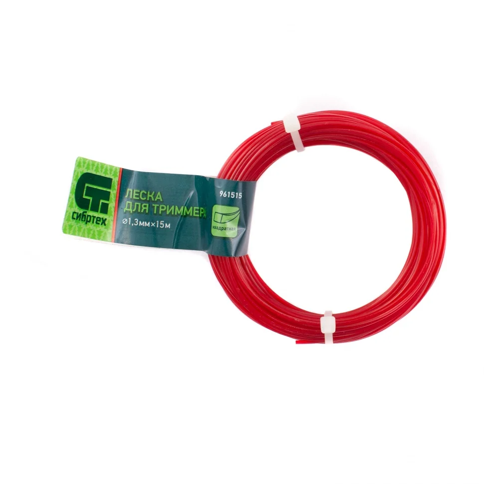 Сибртех Леска для триммера квадратная, 1.3 мм х 15 м, Россия 961515