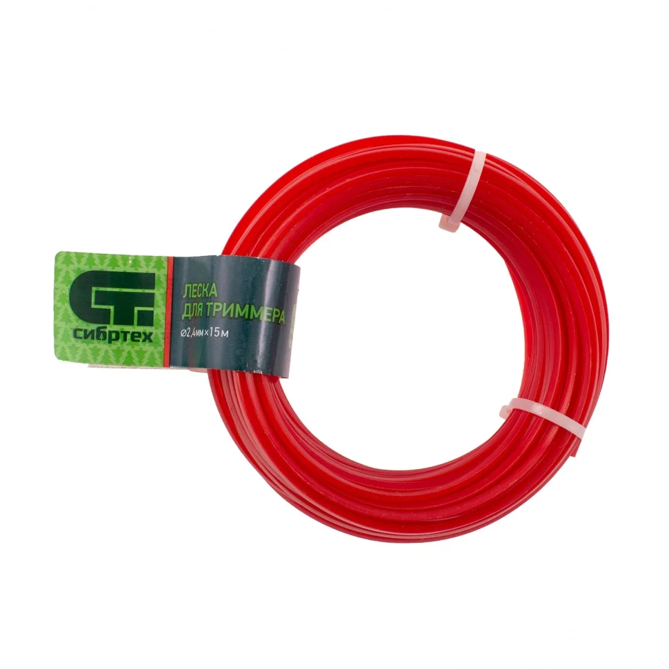 Сибртех Леска для триммера треугольная, 2.4 мм х 15 м, Россия 961655