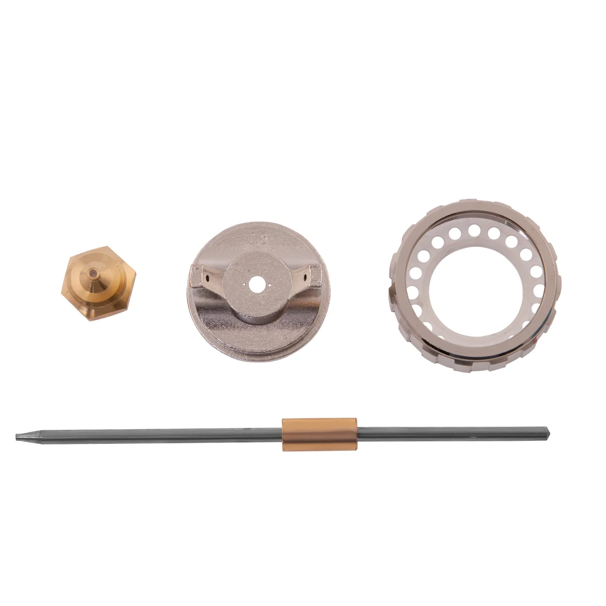 Matrix Ремкомплект для краскораспылителя 4 предмета : сопло 1.8 мм + игла + форсунка + зажим сопло 57384