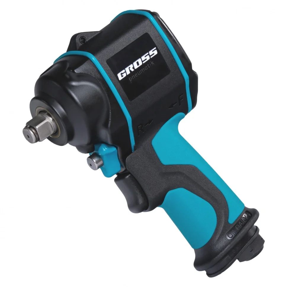 Gross Гайковерт пневматический ударный G985, 1/2, Twin Hammer, 610 Нм, 9000 об/мин, композитный 57440