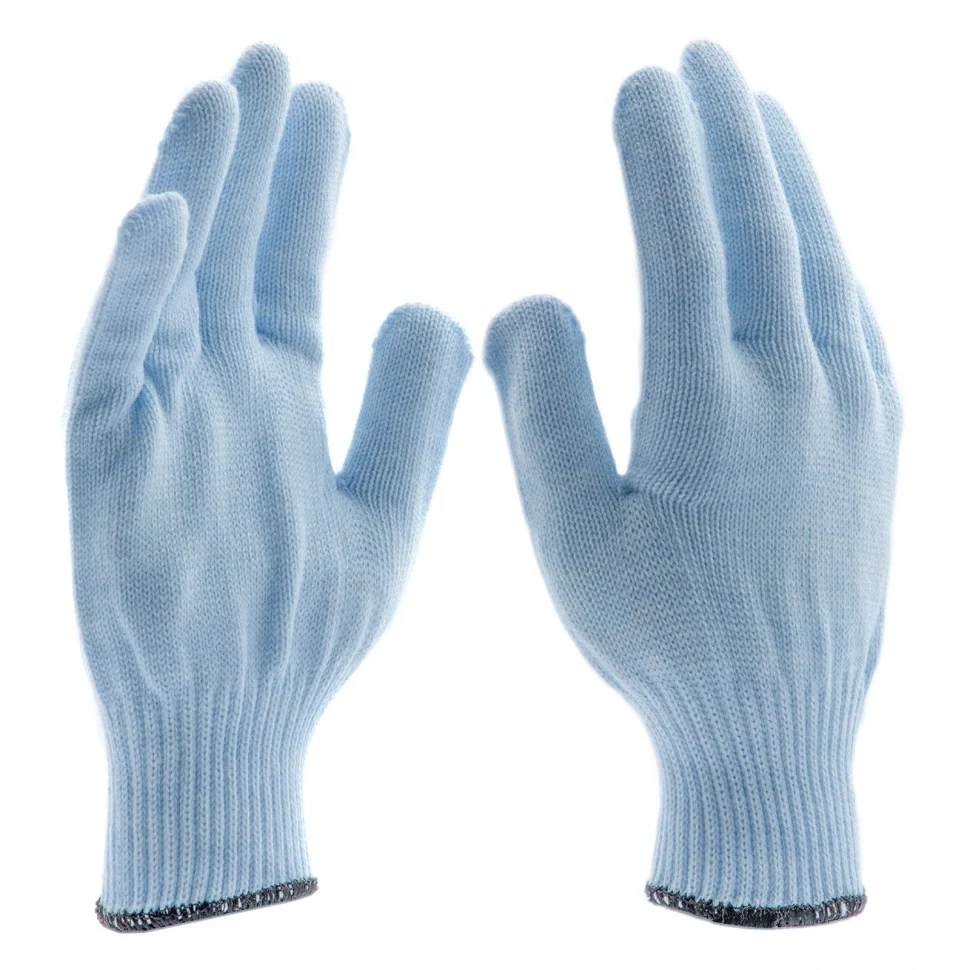 Сибртех Перчатки трикотажные, акрил, цвет зенит, оверлок Россия 68656